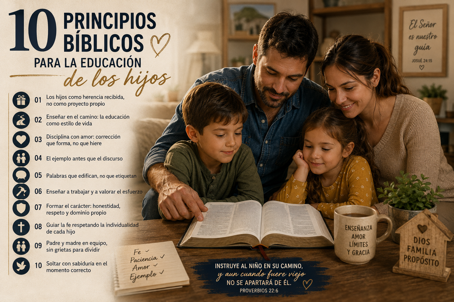 10 principios bíblicos para la educación de los hijos