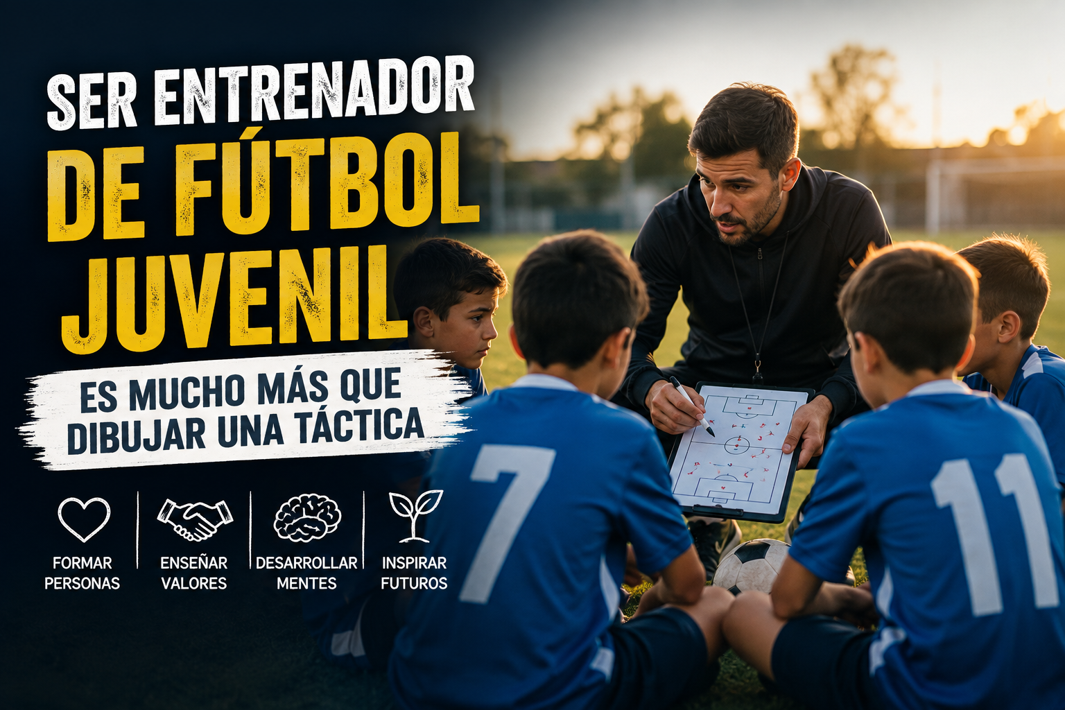 Ser entrenador de fútbol juvenil es mucho más que dibujar una táctica